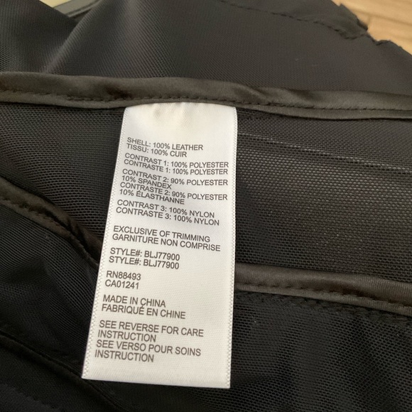 BLANC NOIR Leather and Mesh Moto Jacket NWOT  size small - Picture 14 of 16